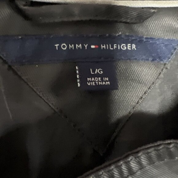 Tommy Hilfiger Waxed Utility Jacket Women's Blk Large With Gold Snaps & Zipper - Picture 5 of 13